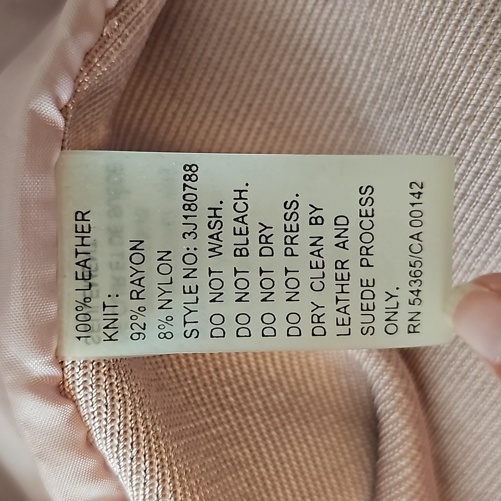 Peter Nygard Pink Leather/Knit Jacket - Picture 7 of 7